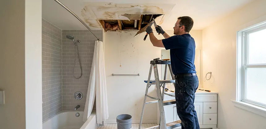 Bathroom Leak Ceiling Repair in Sammamish